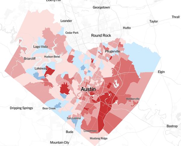 The red shift in Travis County